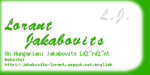 lorant jakabovits business card